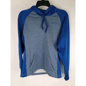 Nike Thermo Fit Hoodie Mens Size Small Blue Fleece Lined Sweater Pocket Pullover